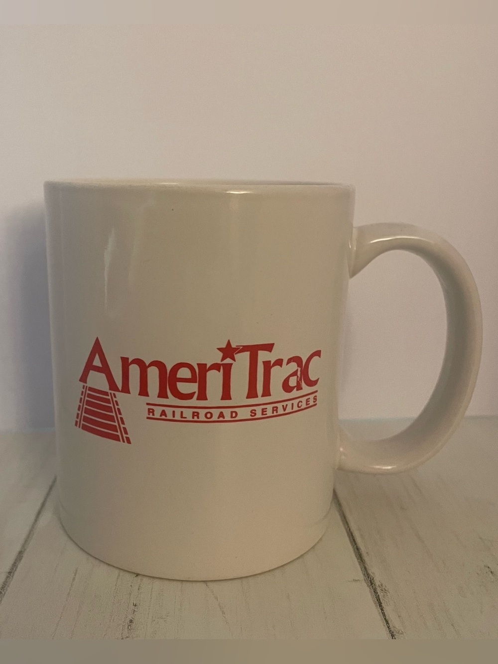 AmeriTrac Railroad Services Mug Vintage Baytown TX Railroad Train Coffee Cup